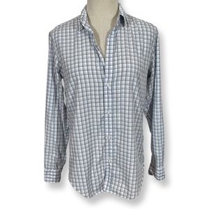 Frank & Eileen Frank Classic Button Up Shirt Tailored Fit Checkered Blue/Gray